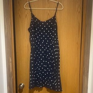 Old Navy Navy and White Polka Dot Top